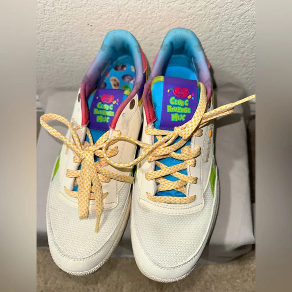 Reebok Club C Revenge+Jelly Belly Men’s White Lifestyle Sneakers Shoes Size 9.5 - Picture 5 of 11